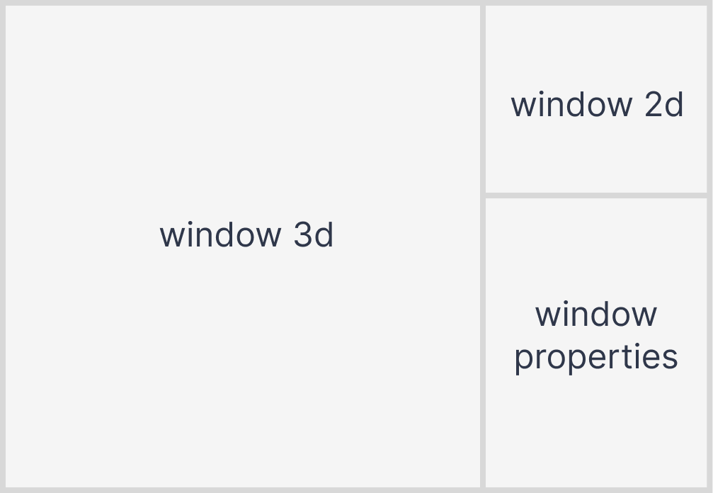 Viewer layout with window names