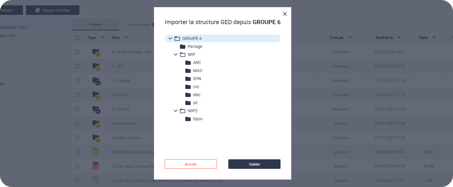 Importer GED