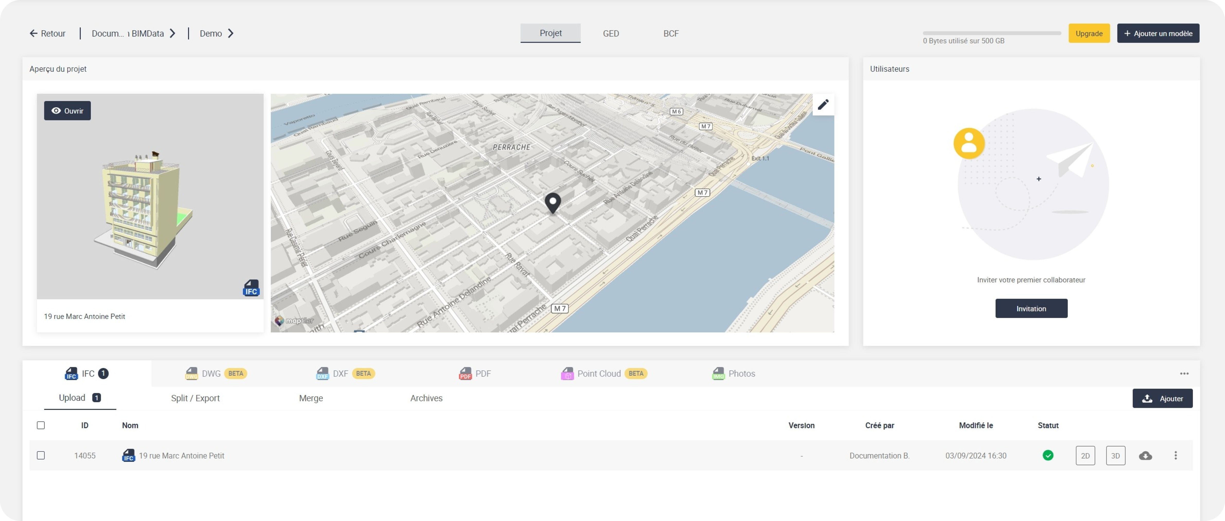 Page projet